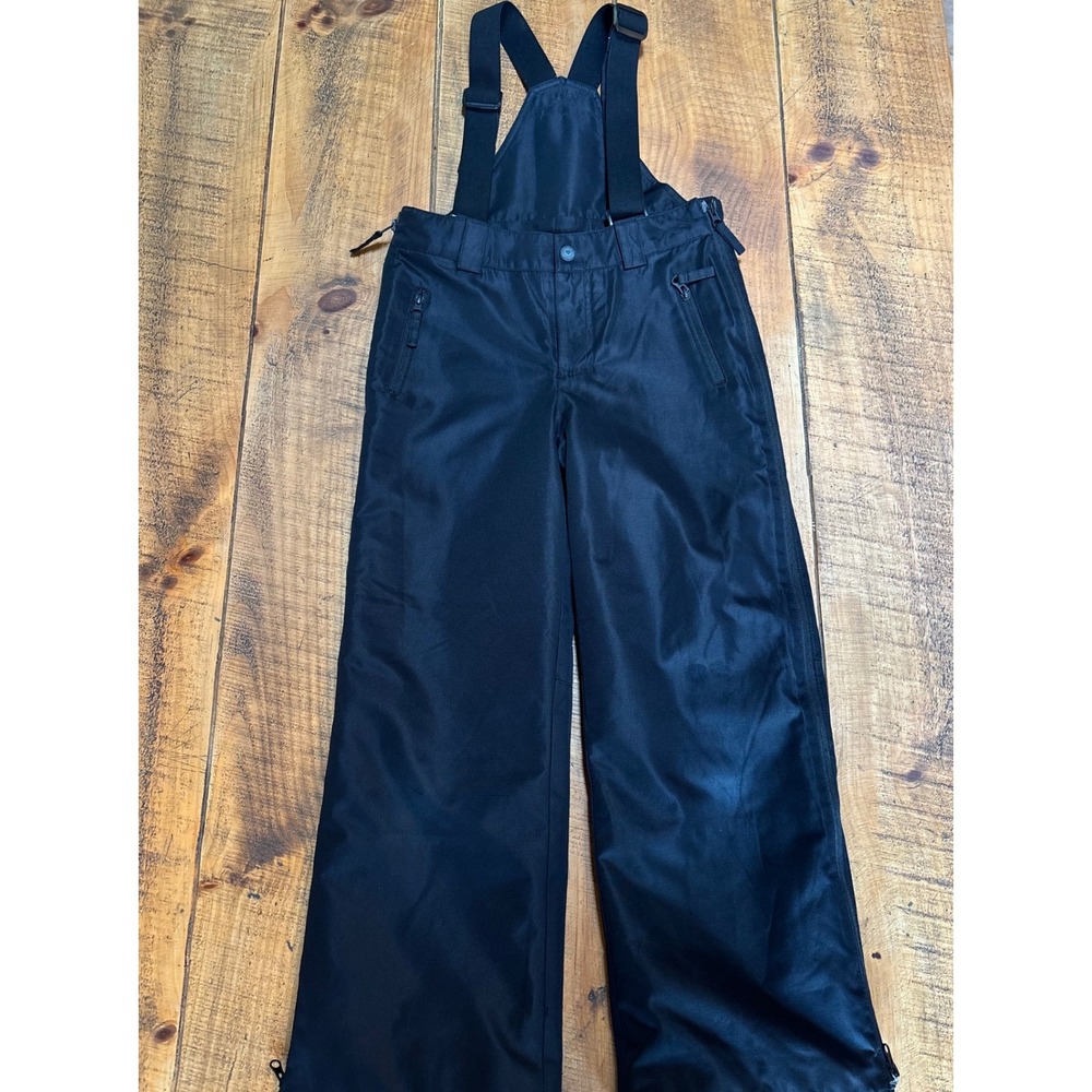 Obermeyer Kids Black Ski Bib Winter Overalls Adjustable Strap Size 10/12